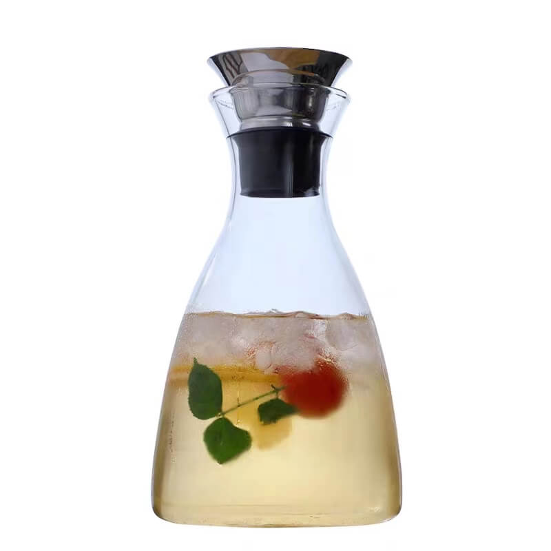 Modern Small Glass Water Jug Milk For Fridge