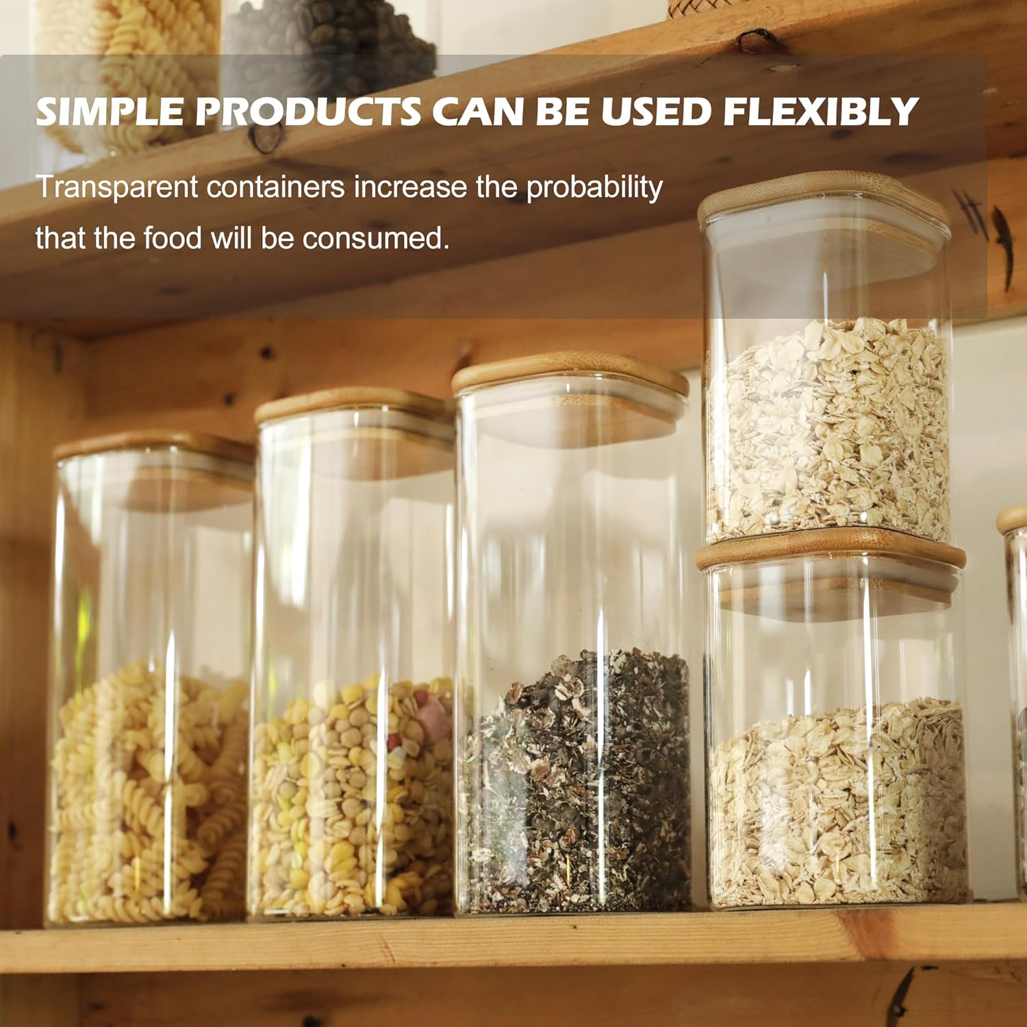 containers with bamboo lid
