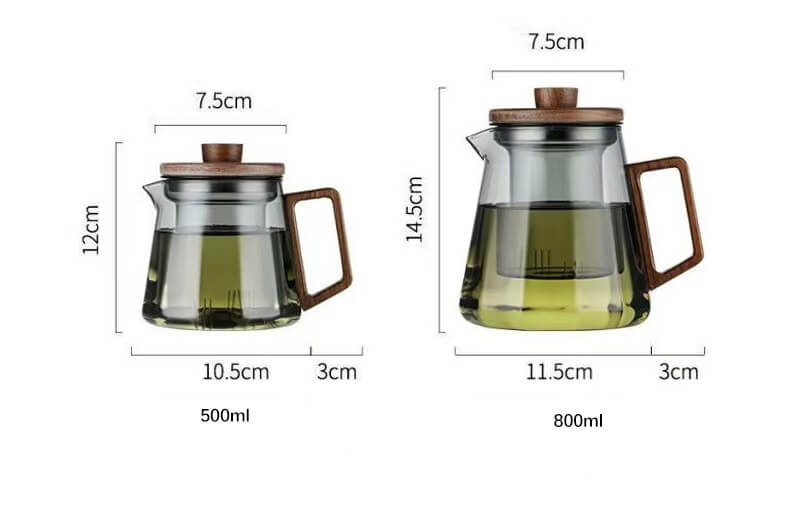 grey glass tea infuser teapot