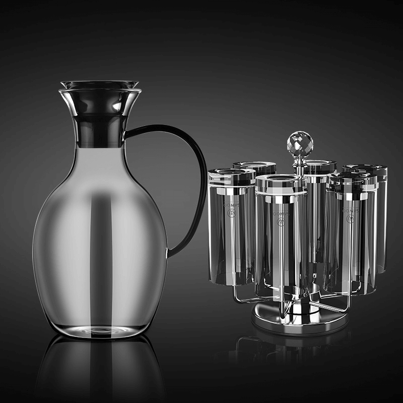 Modern Juice Glass Pitcher With Spout Lid