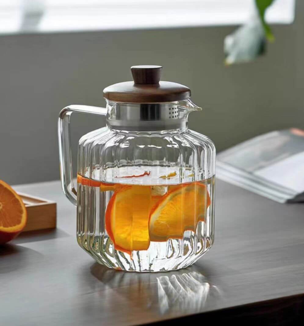 Large Bedside Glass Water Pur Pitcher With Spout
