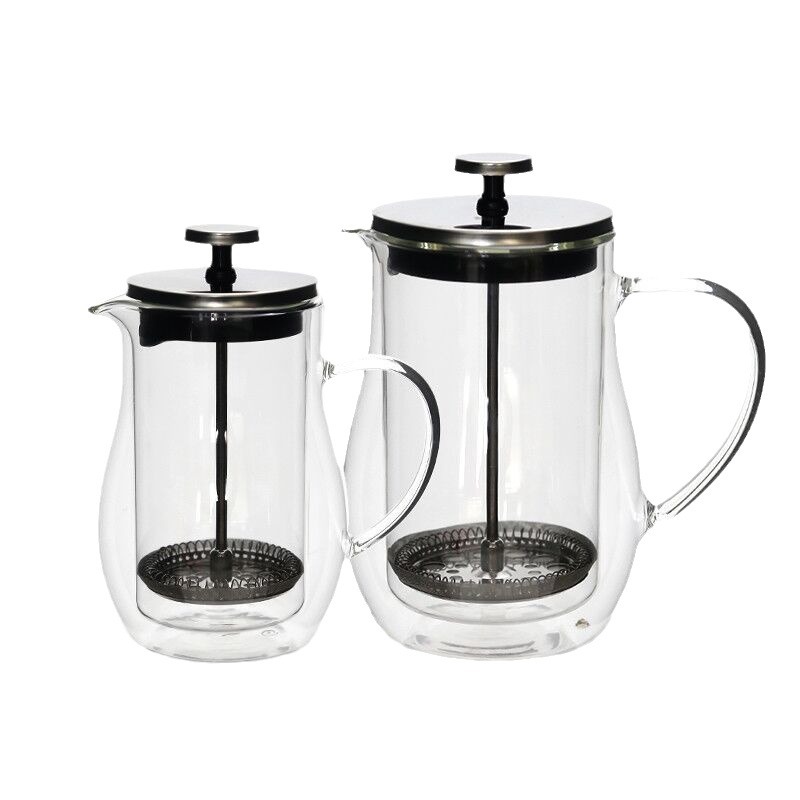 Double Walled Glass Coffee Plunger Beaker French Press