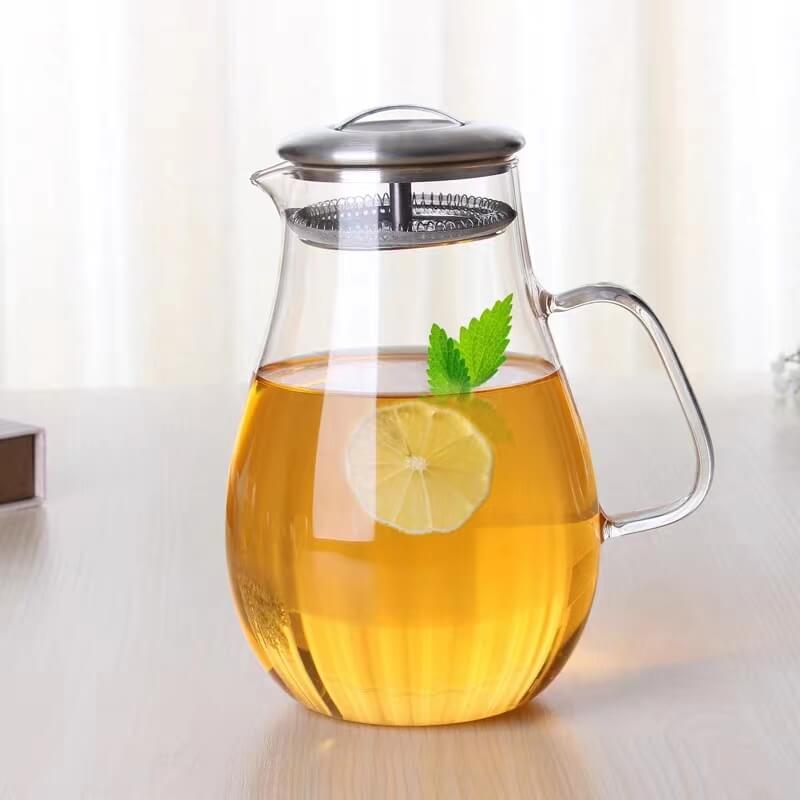 Clear Borosilicate Glass Water Jug Carafe