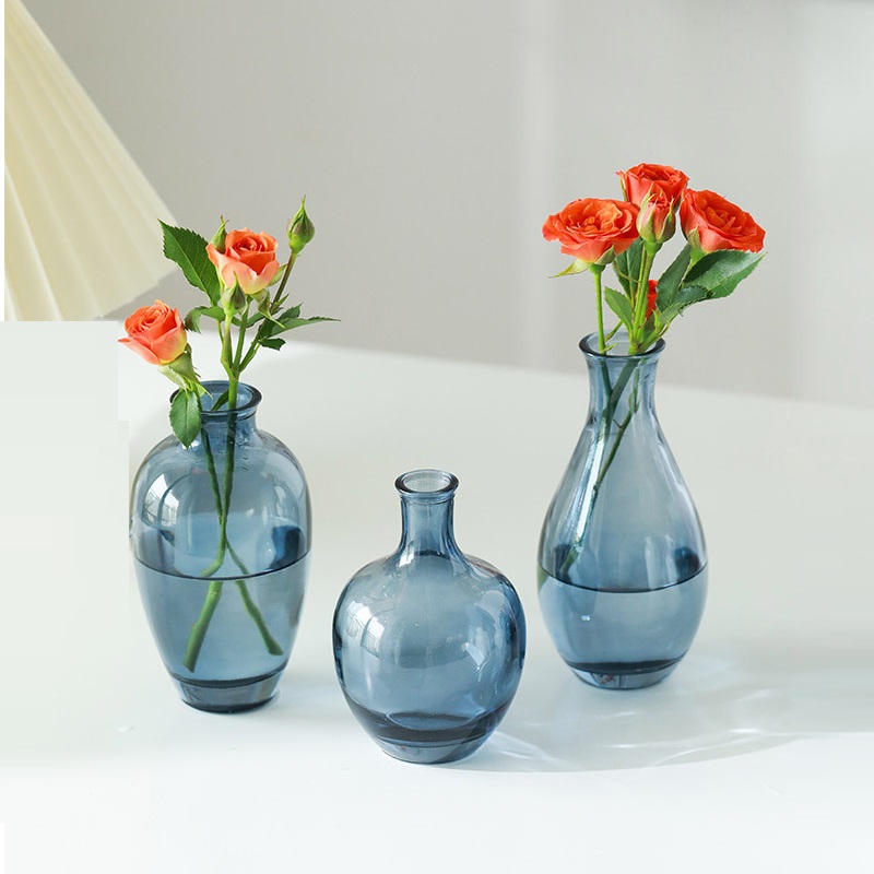 coloured glass bud vase