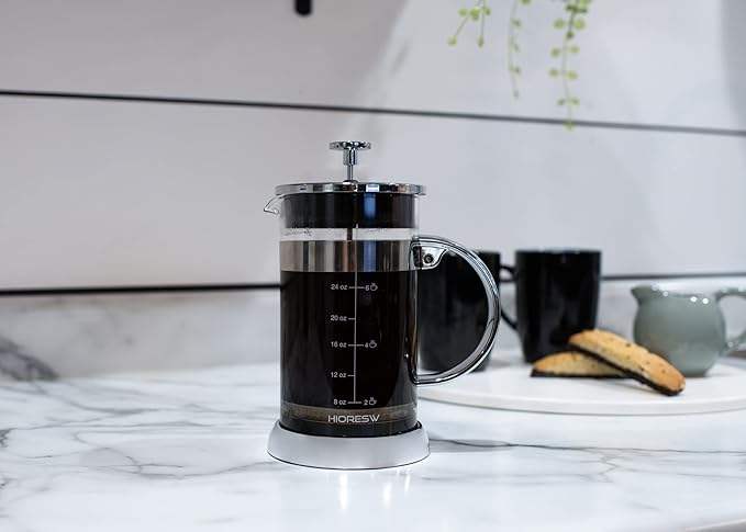 Handmade Heat Resistant Glass French Coffee Press Coffee Maker With Stainless Steel Coffee Filter