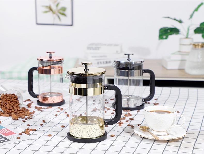 Wholesale European style Borosilicate glass french presses on tips Coffee maker and Glass tea maker