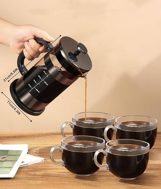 Wholesale European style Borosilicate glass french presses on tips Coffee maker and Glass tea maker