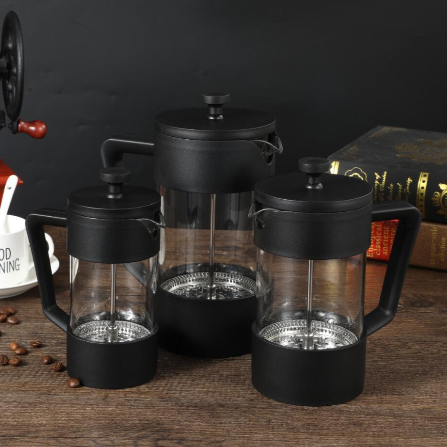 Promotional Style Factory Direct Black Coffee French Press, Wholesale Glass French Press Travel
