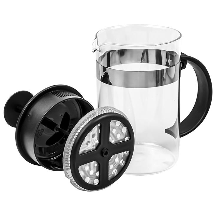 Borosilicate Glass Stainless Steel Coffee Press,French Press Coffee Maker,Cold Brew Coffee Tea Press for Kitchen