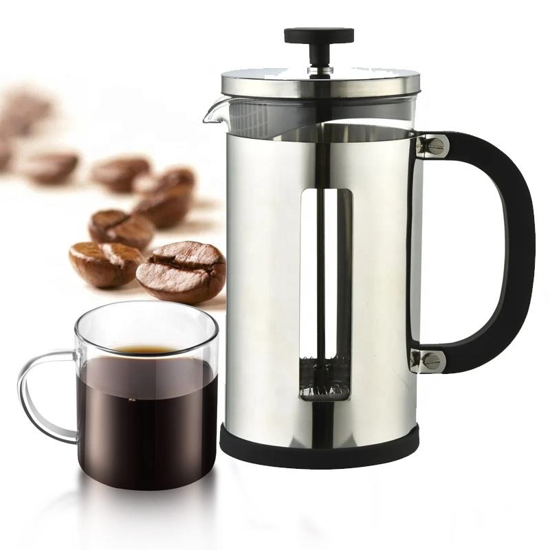 Metal copper french press french press coffee maker french press glass travel french