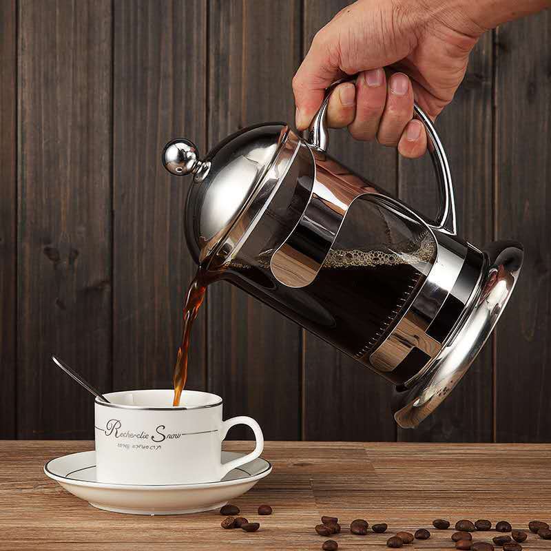 Stainless Steel Coffee Press Plunger Filter French Coffee Press Wholesale 1000ml Borosilicate Glass French Press