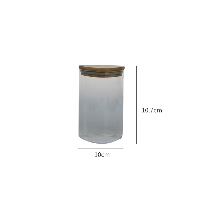 Oven Safe Glass Sealed Storage Jars With Bamboo Lids