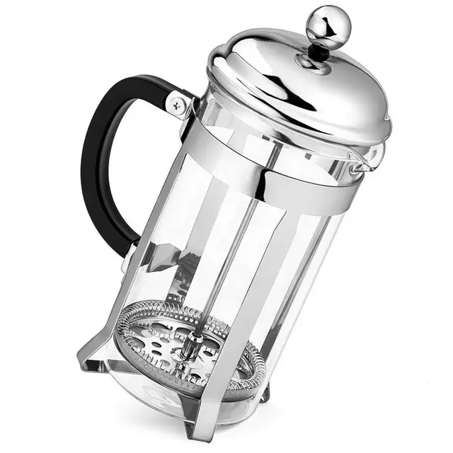 Custom Made Logo Household Tea Coffee Maker Borosilicate Glass French Press
