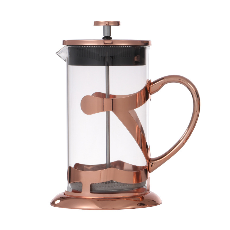 Hot Selling Portable Travel French Press Coffee Maker Glass French Press With Bpa Free Plastic Flame