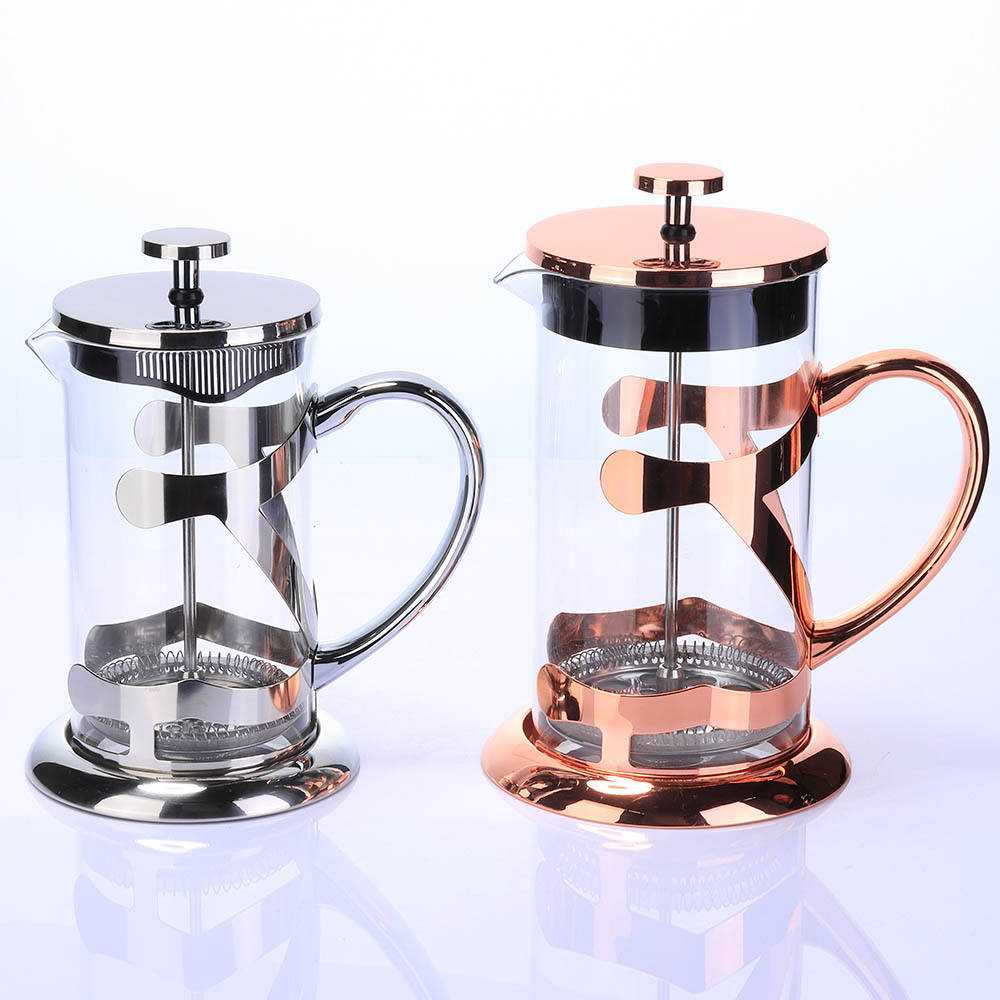 Hot Selling Portable Travel French Press Coffee Maker Glass French Press With Bpa Free Plastic Flame