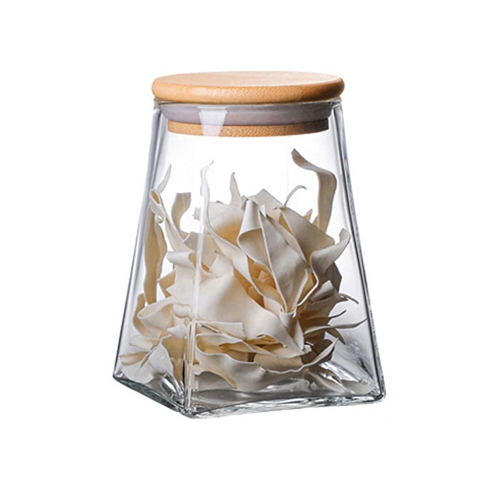 Glass Kitchen Storage Jars With Bamboo Lids