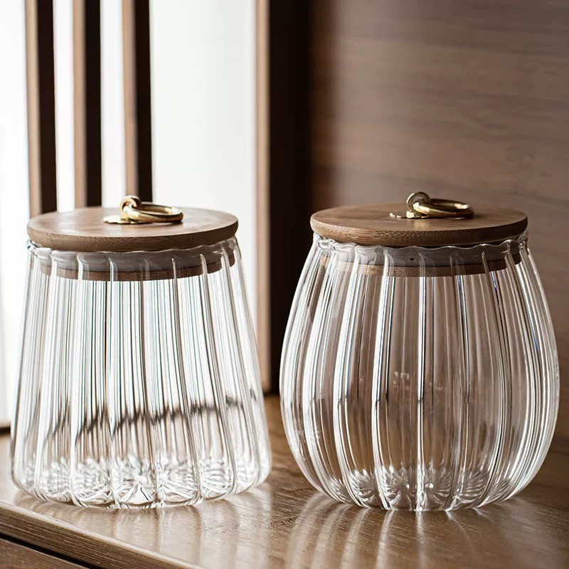 storage containers with wood lid