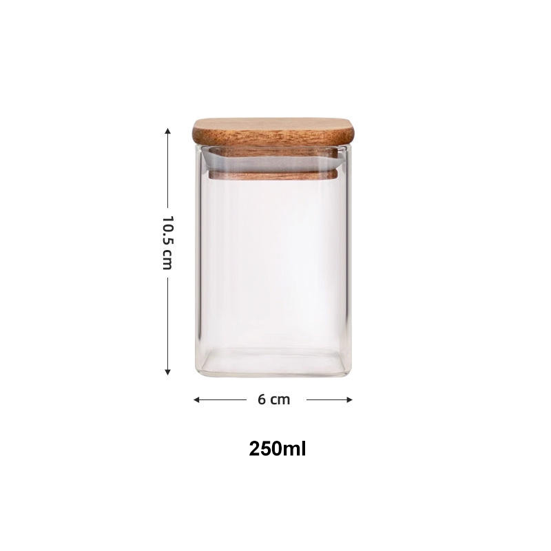 airtight glass storage jar