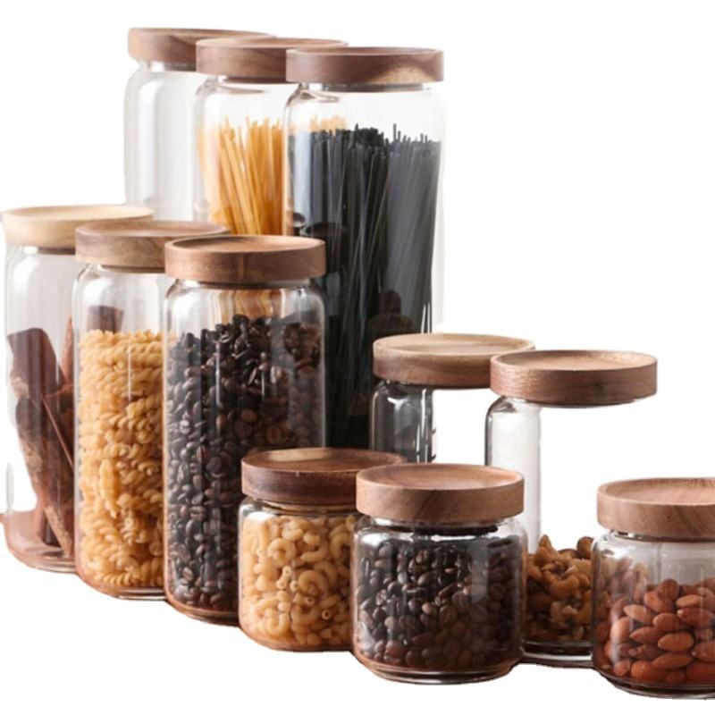 Airtight Glass Pasta Storage Jars With Lids