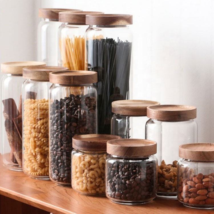 glass pasta storage jars