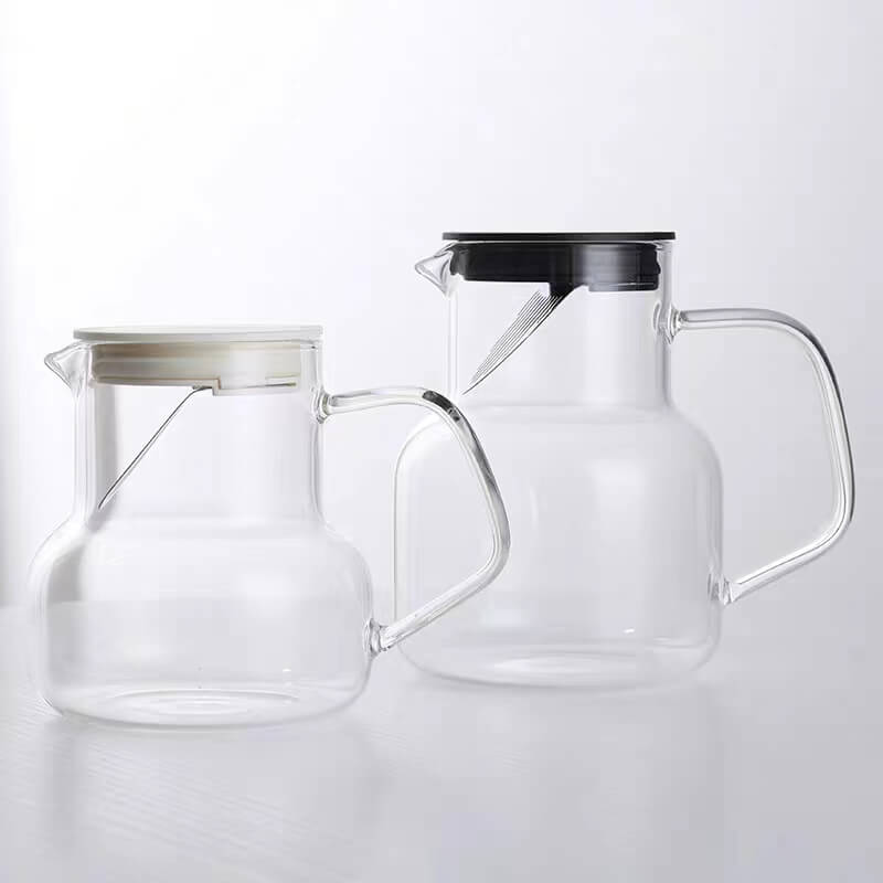 Small Glass Water Pitcher Carafe With Spout Lid