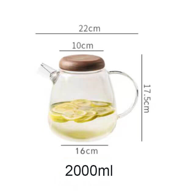 glass tea pitcher with topiced lid