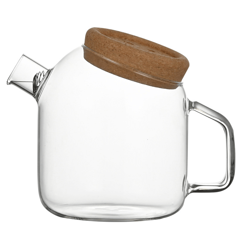 Heat Resistant Glass Water Jug With Lid And Spout