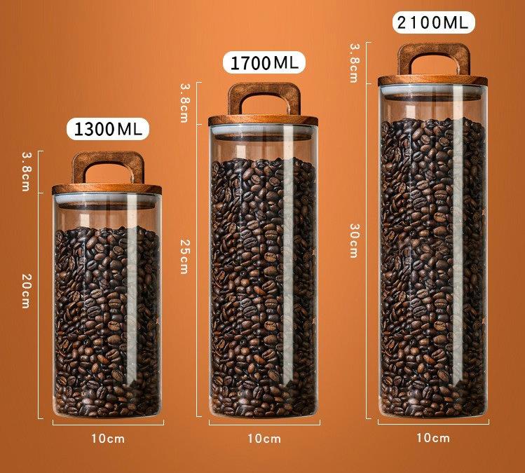 large glass containers