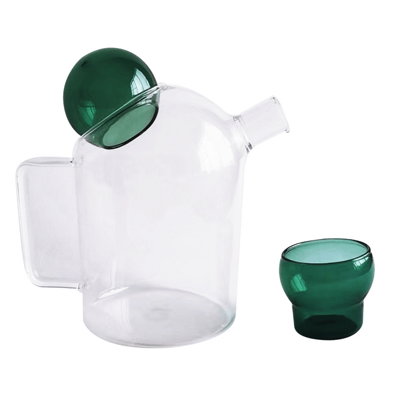 Clear Borosilicate Glass Water Pitcher With Ball Lid