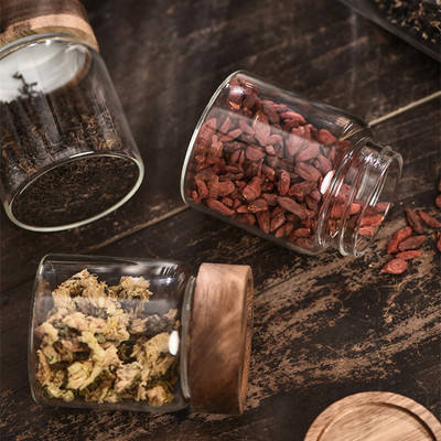 Airtight Borosilicate Glass Storage Containers Jar with Acacia Screw Lid