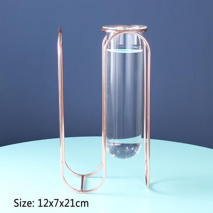 8 Inch Hanging Glass Cylinder Vase