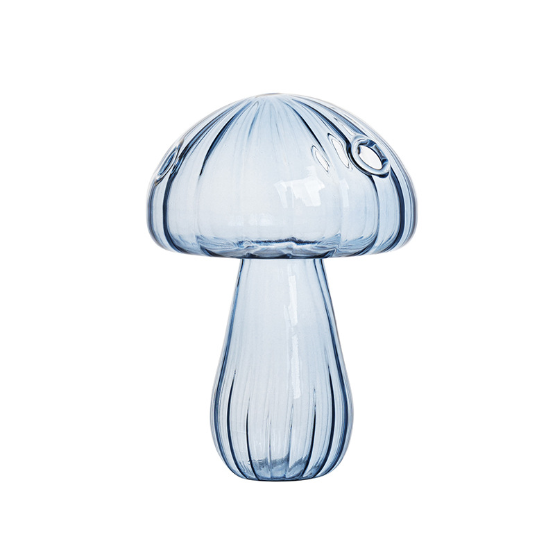 Coloured Glass Mushroom Bud Vases
