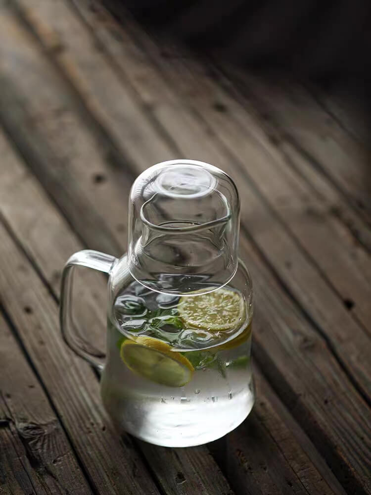 1 Gallon Heat Resistant Glass Tea Jug With Spout Lid