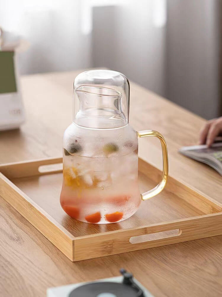 1 Gallon Heat Resistant Glass Tea Jug With Spout Lid