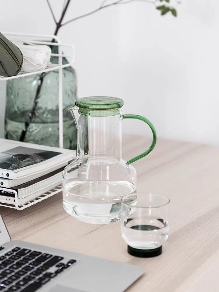 covered glass water pitcher covered glass water pitcher