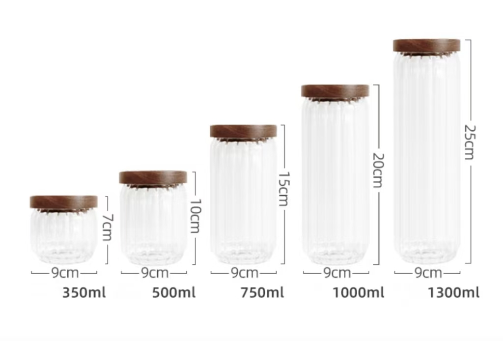 round glass container with lid