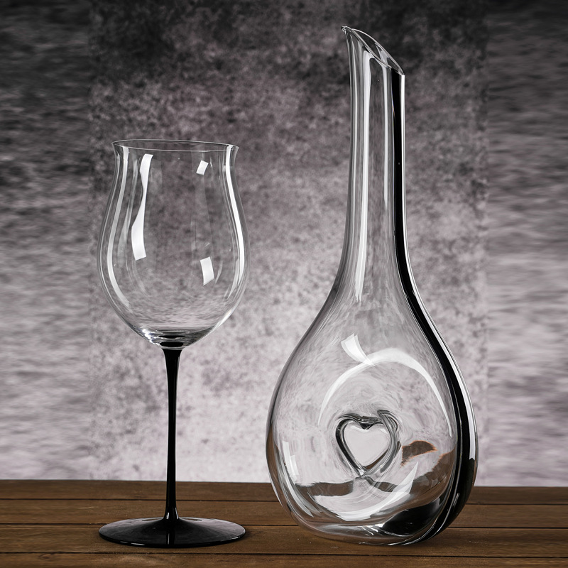 Crystal Set Cut Glass Wine Decanter For Home Bar Use