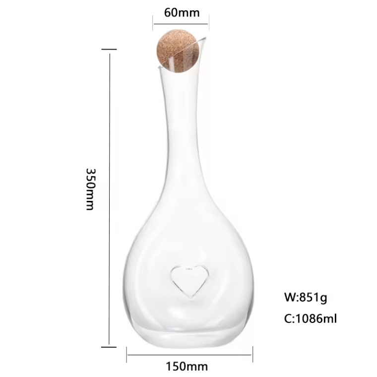 Crystal Set Cut Glass Wine Decanter For Home Bar Use