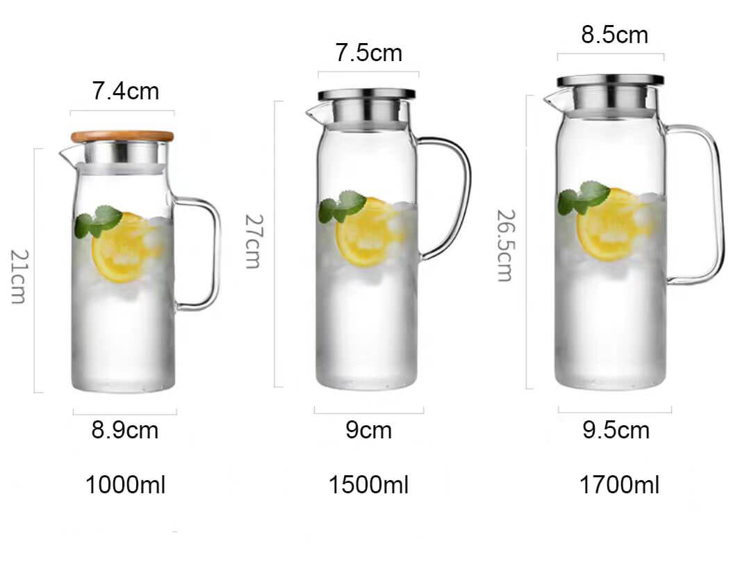 glass tea pitcher with bamboo lid glass tea pitcher with bamboo lid