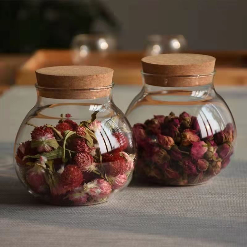glass storage jar with lids