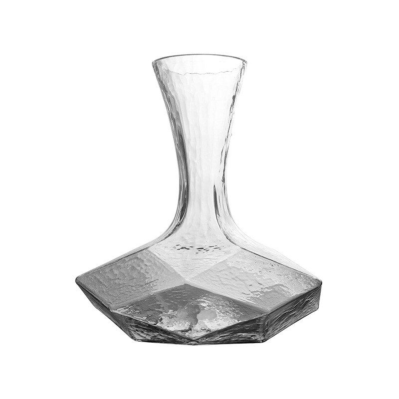 Crystal Glass Red Wine Diamond Decanter Set With Stopper