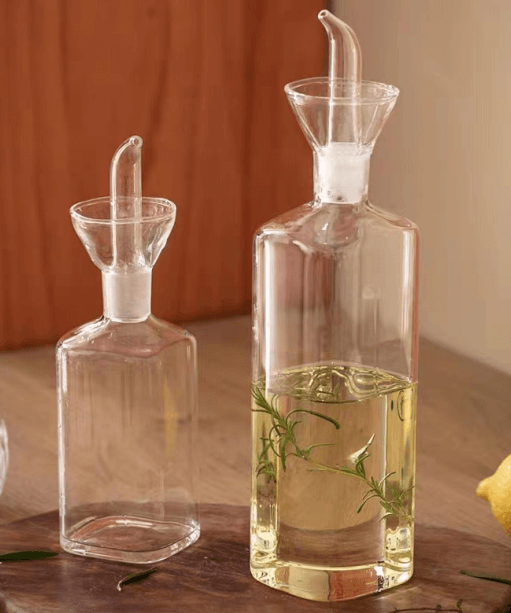 Classical kitchen olive oil vinegar handmade borosilicate glass dispenser