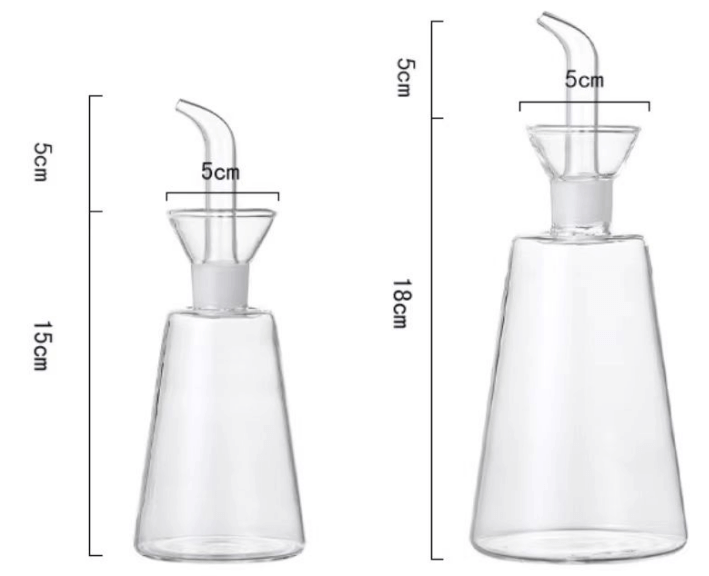 Classical kitchen olive oil vinegar handmade borosilicate glass dispenser