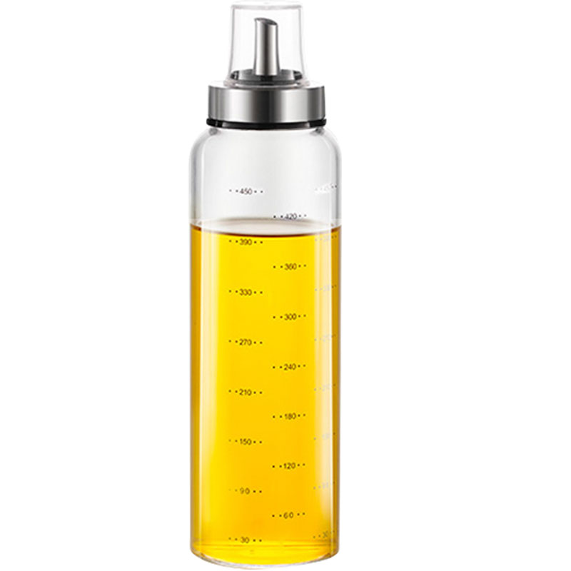 wholesale Olive Oil Dispenser Bottle Stainless Steel Oil Dispenser and Glass Olive Oil Container Bottle for BBQ Cooking