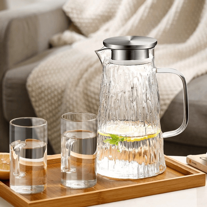heat resistant glass tea pitcher
