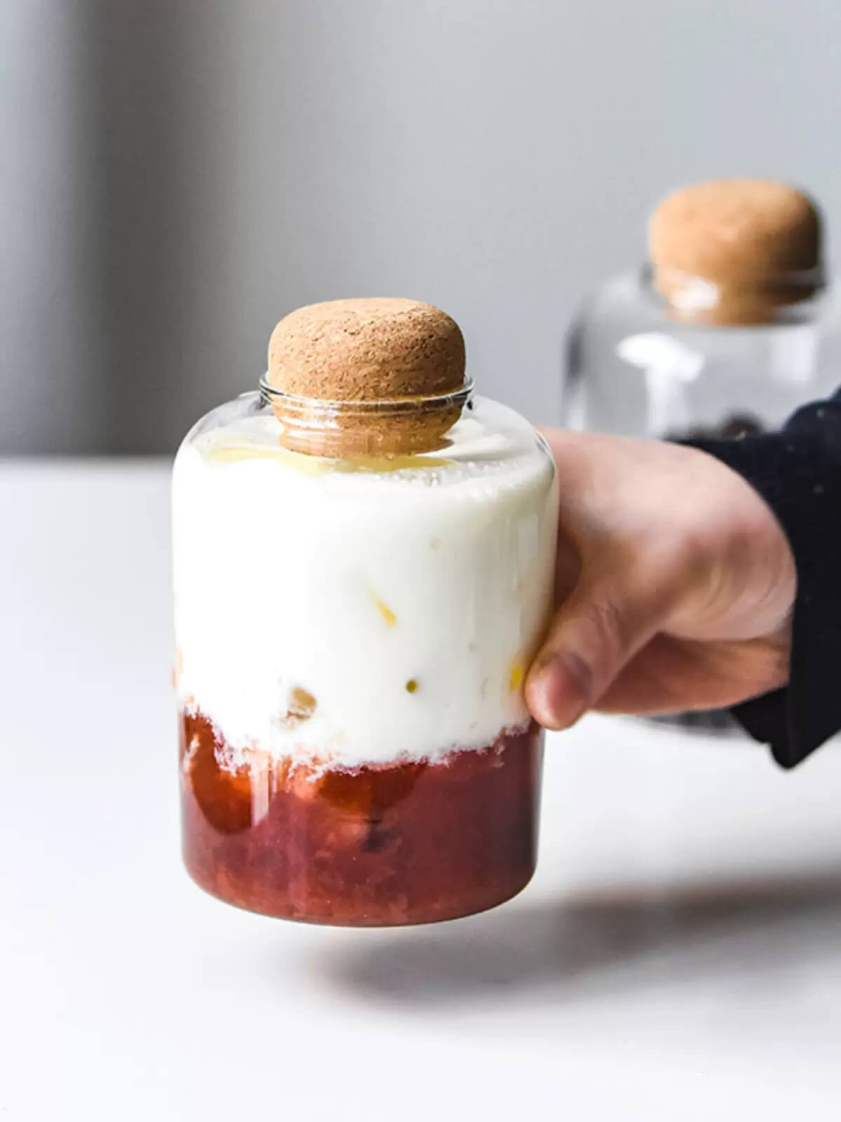 Glass Pantry Storage Jars With Cork Lid