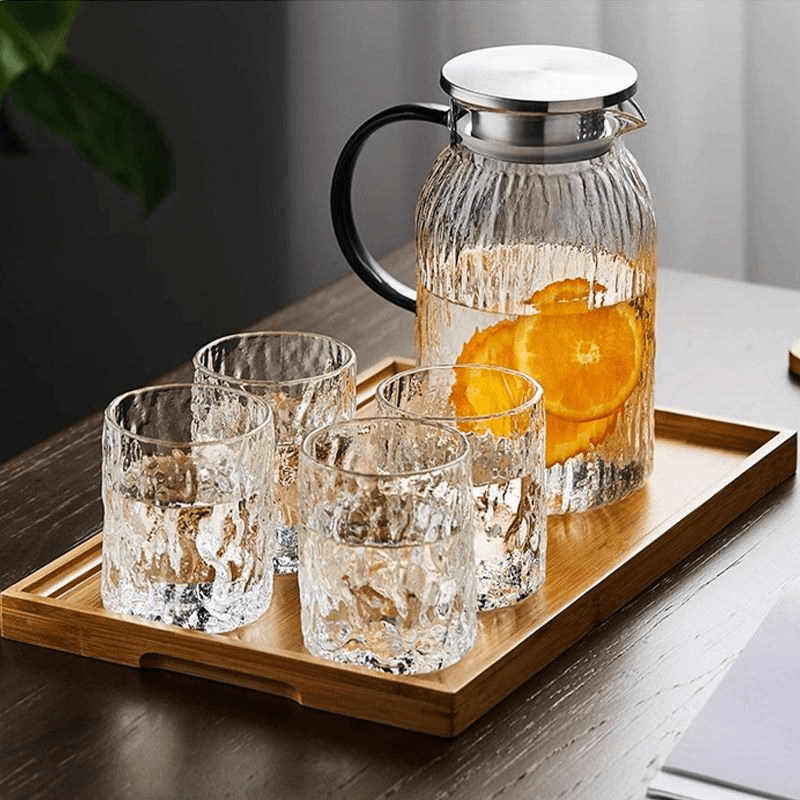 vintage glass jug with lid vintage glass jug with lid