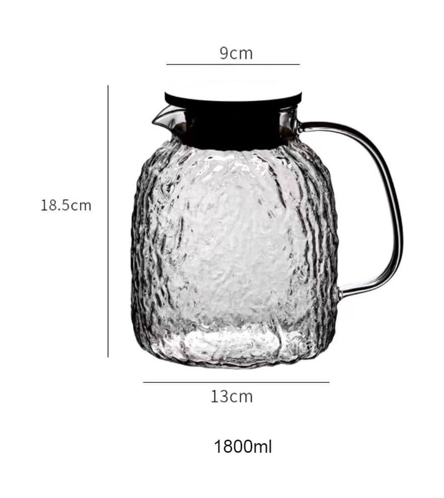 glass water pitcher with spout