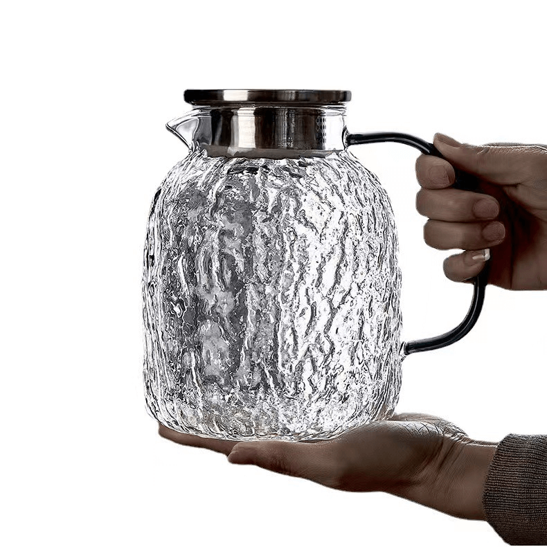glass water pitcher with spout
