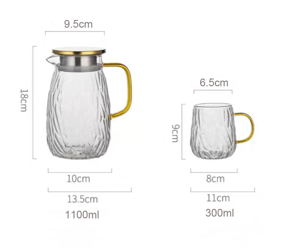 glass cold teapot pitcher